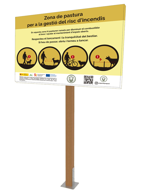Cartell informatiu de zona d epastura